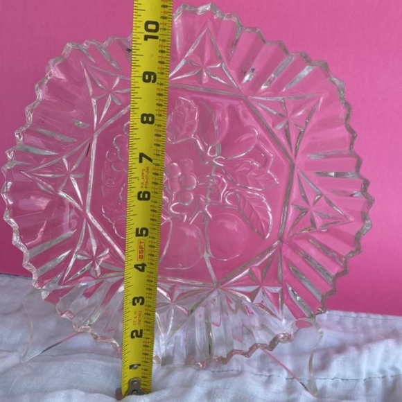 Three FEDERAL GLASS Fruit Diamond Edge Pattern Pioneer Clear Colored Bowls - Picture 7 of 12